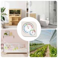 Thermo Hygrometer Wit 7,5 x 7,5 x 1,2 cm ABS - thumbnail