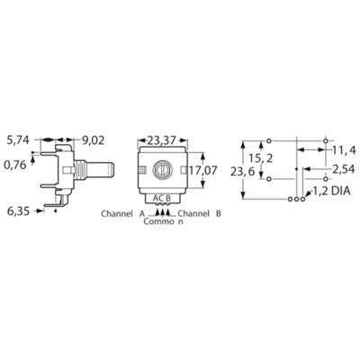 Bourns ECW1J-B24-BC0024L Roterende encoder 1 stuk(s) Bourns ECW1J-B24-BC0024L Roterende encoder 1 stuk(s)