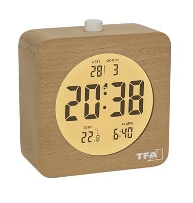 TFA Dostmann 60.2049.05 Wekker Kwarts Bruin, Beuken Alarmtijden 1 Groot display TFA Dostmann 60.2049.05 Wekker Kwarts Bruin, Beuken Alarmtijden 1 Groot display