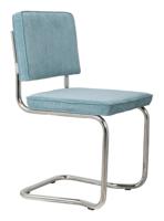Zuiver Eetkamerstoel 'Ridge' Rib Kink, kleur Blauw - thumbnail