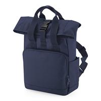 Atlantis BG118S Recycled Mini Twin Handle Roll-Top Backpack - Navy-Dusk - 23 x 32 x 11 cm - thumbnail