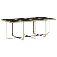 13-delige Tuinset met kussens poly rattan beige - thumbnail