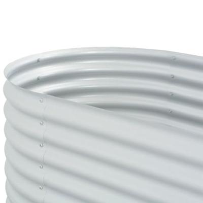 Plantenbak verhoogd 320x80x81 cm gegalvaniseerd staal zilver - thumbnail
