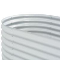 Plantenbak verhoogd 320x80x81 cm gegalvaniseerd staal zilver - thumbnail