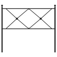 Hoofdbord 107 cm metaal zwart - thumbnail