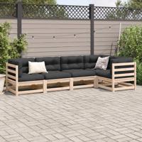 5-delige Loungeset massief grenenhout - thumbnail