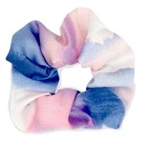 scrunchie Zijde Pink-blue - thumbnail