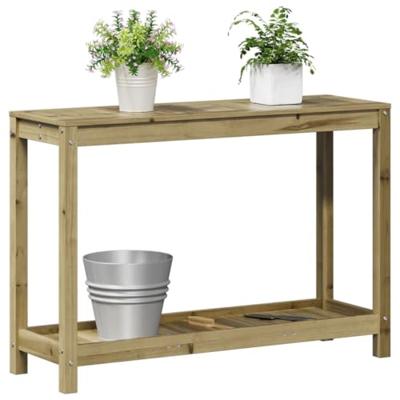 Oppottafel met schap 108x35x75 cm gempregneerd grenenhout