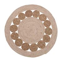 Vloerkleed gevlochten rond Ø80cm - thumbnail