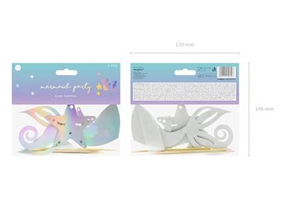 Zeemeermin Taart Toppers Set 3 delig