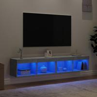 Tv-meubels met LED-verlichting 2 st 80x30x30 cm betongrijs - thumbnail