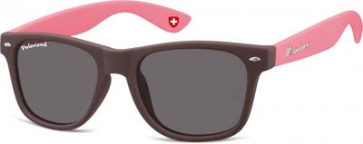 Montana zonnebril dames wayfarer bruin/roze MP40B Montana zonnebril dames wayfarer bruin/roze MP40B