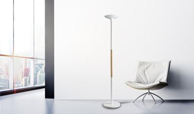 Vloerlamp unilux pryska led hout wit