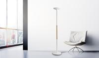 Vloerlamp unilux pryska led hout wit - thumbnail