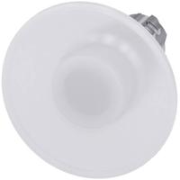 Siemens 3SU10511CD600AA0 3SU1051-1CD60-0AA0 Paddenstoelknop Metalen frontring, Hoogglans Knop Zilver, Wit 1 stuk(s) - thumbnail