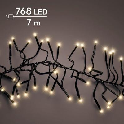 Lumineo LED Cluster 768 LEDs 700 cm Zwart Soft Gold Licht