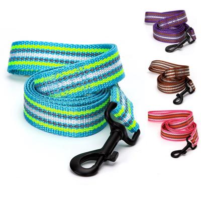 Nobleza Hondenriem - Reflecterend plat Nylon - Lengte 120 cm - Breedte 2,5 cm