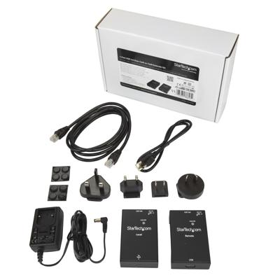 StarTech.com USB 2.0 Extender via Cat5e/Cat6 kabel (RJ45) - Tot 165ft (50m) - High Speed USB Port Extender Adapter Kit - Aangedreven - USB over Ethernet-kabelextender - 480 Mbps - Metaal (USB2001EXTV)