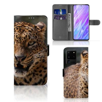 Samsung Galaxy S20 Ultra | Telefoonhoesje | Met pasjeshouder | Luipaard
