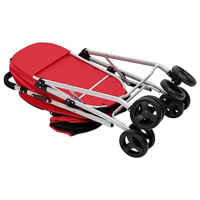 VidaXL Hondenwagen 2-laags inklapbaar 83x48x97 cm oxford stof rood - thumbnail