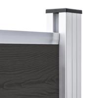 Schuttingpaneel 180x146 cm HKC zwart - thumbnail