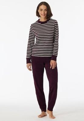 Dames pyjama badstof - Purple - Casual essentials - Warme winter pyjama - 42 - Paars - 42 - 42