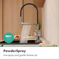 Hansgrohe Talis Select M54 PowderSpray ééngreeps keukenkraan Semi-Pro 3jet, rvs look - thumbnail