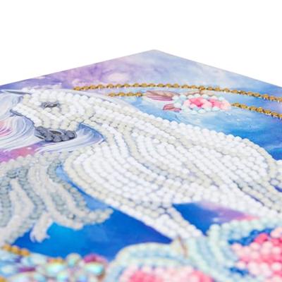 Brandunit Diamond painting - kaart met eenhoorn - 18x18 cm