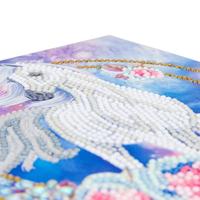 Brandunit Diamond painting - kaart met eenhoorn - 18x18 cm - thumbnail