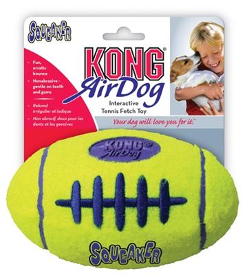 KONG AIRDOG FOOTBALL GEEL MEDIUM 13X8 CM KONG AIRDOG FOOTBALL GEEL MEDIUM 13X8 CM