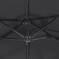 Parasol dubbel dak 316x240 cm zwart - thumbnail