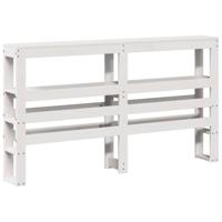 Bedframe met hoofdeinde zonder matras 140x200 cm wit - thumbnail