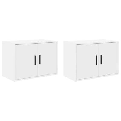 VidaXL Garagewandkasten 2 st spaanplaat wit VidaXL Garagewandkasten 2 st spaanplaat wit