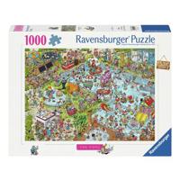 Ravensburger legpuzzel holiday resort 3: the pool, 1000st. - thumbnail