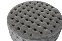 Voetensteun DKD Home Decor Grijs Polyester Hout MDF (78 x 78 x 40 cm) - thumbnail