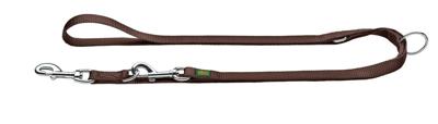 HUNTER Verstelbare leiband van zacht, gripvast nylon, klassiek, 1,5 x 200 cm, bruin
