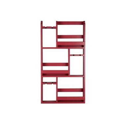 Dutchbone Wijnrek 'Myron' 120 x 80cm, kleur Rood