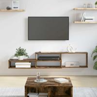 TV-stand 150x25x28,5cm Bewerkt hout - thumbnail