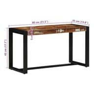 Bank 80x35x45 cm massief gerecycled hout meerkleurig - thumbnail