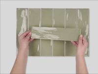 Wandtegel groen Tebe Vintage 30x7,5cm olive glans - thumbnail