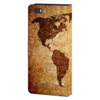 Huawei Ascend P8 Lite | Flip Cover | Wereldkaart - thumbnail