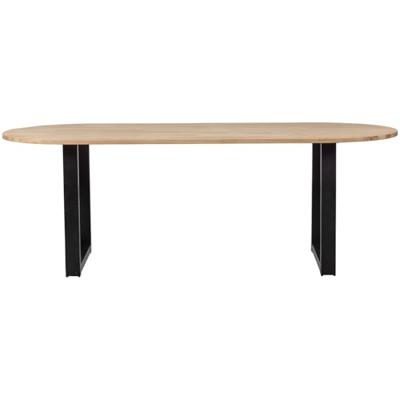 WOOOD Ovale Eettafel 'Tablo' met U-poot, 220 x 90cm