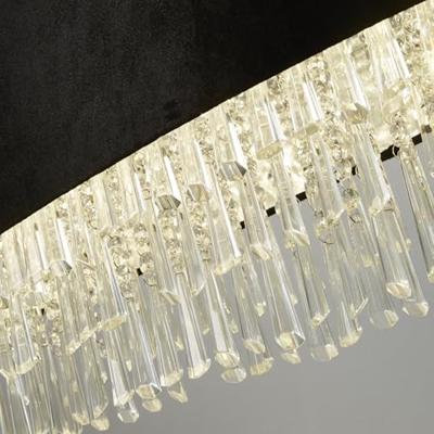 Searchlight Grote kroonluchterGlamour zwart met chroom - 50818-8BK