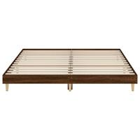 Bedframe zonder matras bewerkt hout bruin eikenkleur 120x200 cm - thumbnail