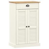 VidaXL Schoenenkast vigo 60x35x96 cm massief grenenhout wit - thumbnail