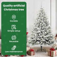 VidaXL Artificial pre-lit kerstboom met ballenset groen 180 cm - thumbnail