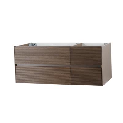 Wastafelonderkast BWS Lydia 4 Lade Greeploos Soft Close 119x49x52 cm Donker Walnoten