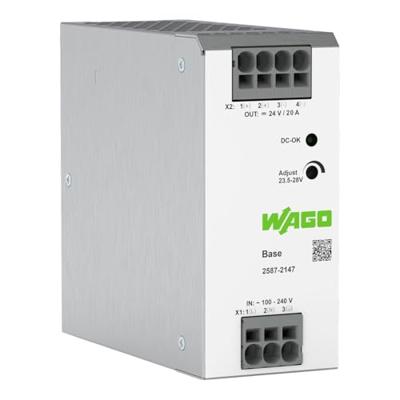 WAGO 2587-2147 DIN-rail netvoeding 24 V/DC 20 A 480 W Aantal uitgangen:1 x Inhoud 1 stuk(s)