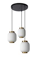 Lucide GOSSE - Hanglamp - 3xE27 - Wit - thumbnail