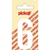 Plakcijfer Nobel Sticker witte cijfer 6 Pickup - Pickup - thumbnail